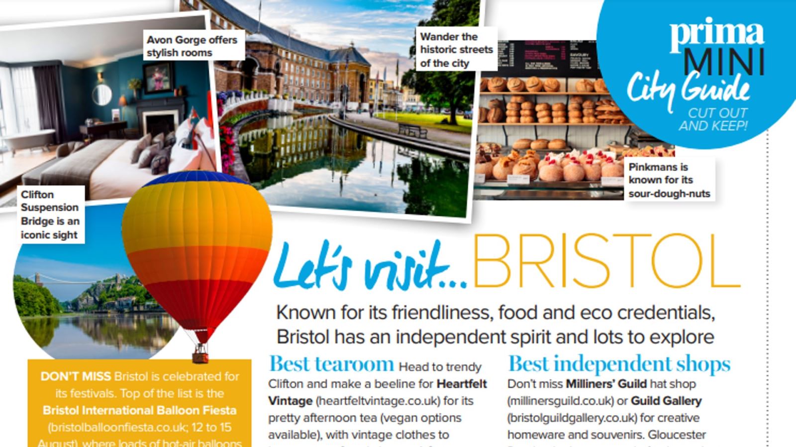 Snippet of coverage from Prima Magazine in August 2021